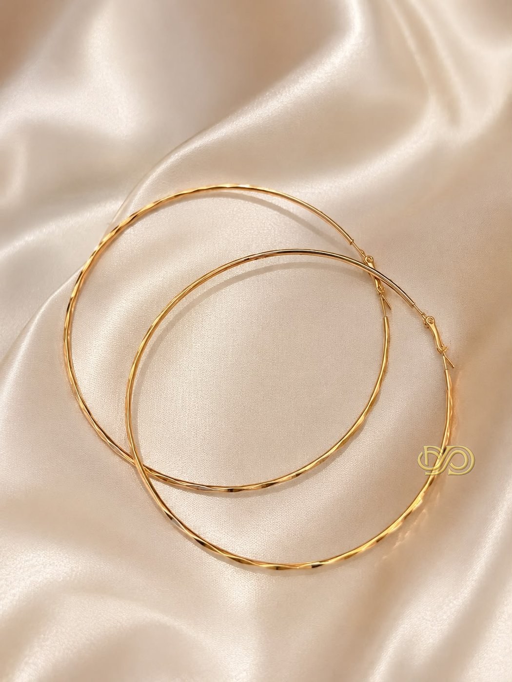 Aros Grandes Chapados en Oro 18K