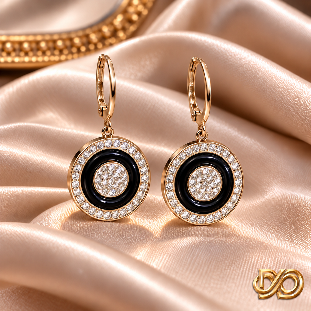 Pendientes Rosé Noir