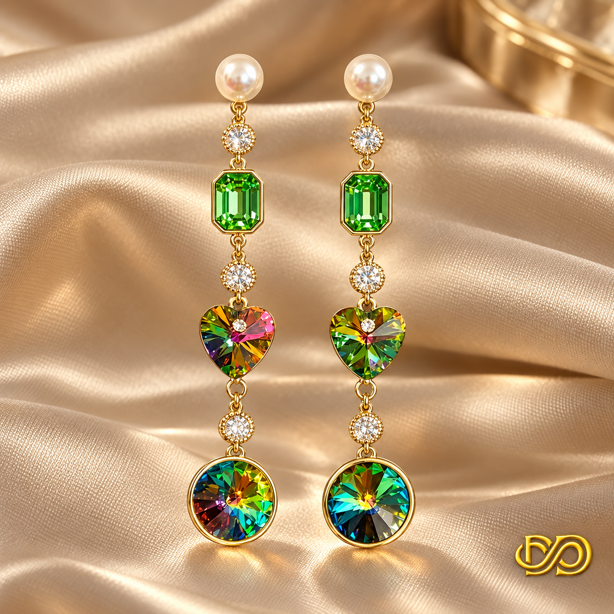 Pendientes Prisma Verde