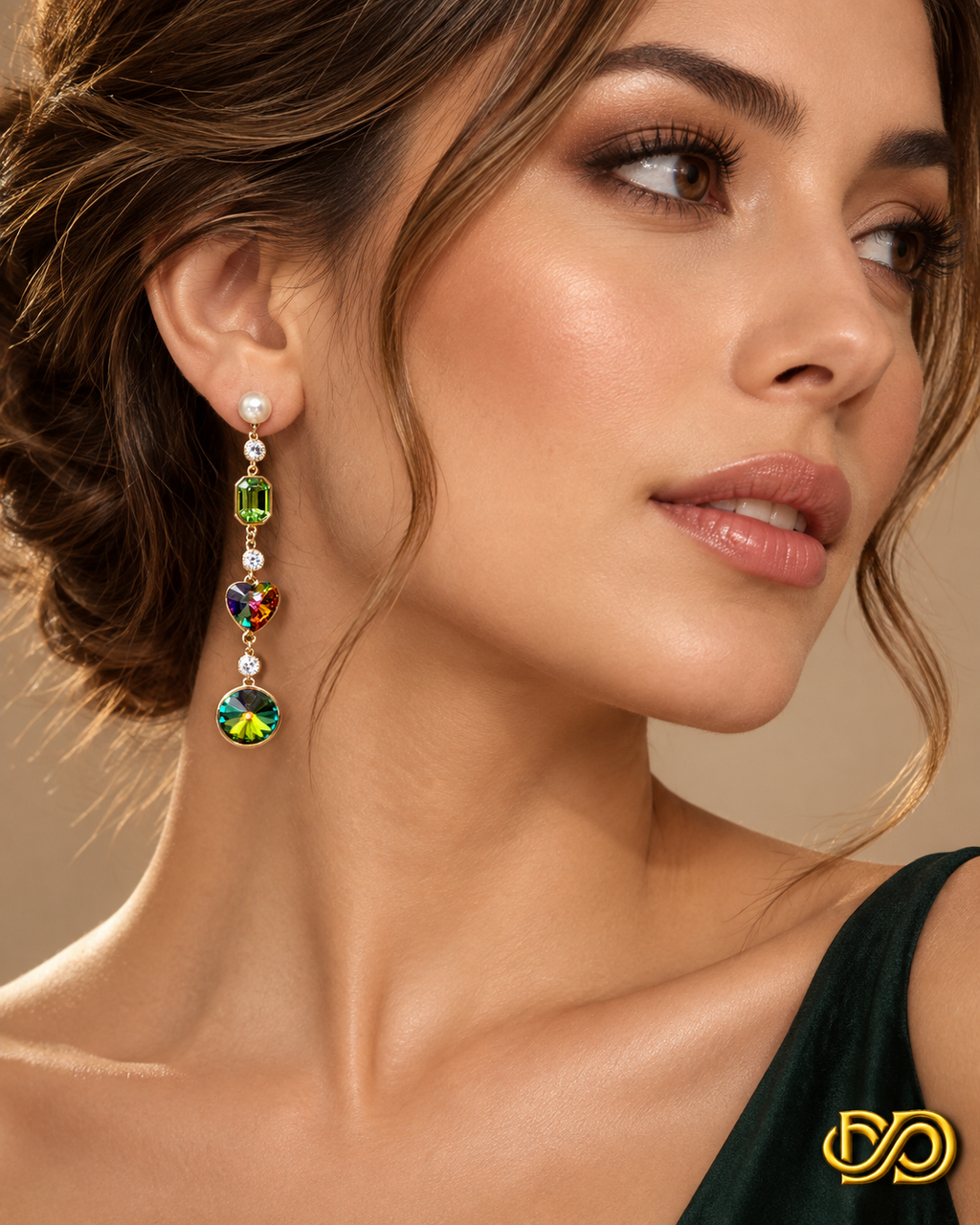 Pendientes Prisma Verde