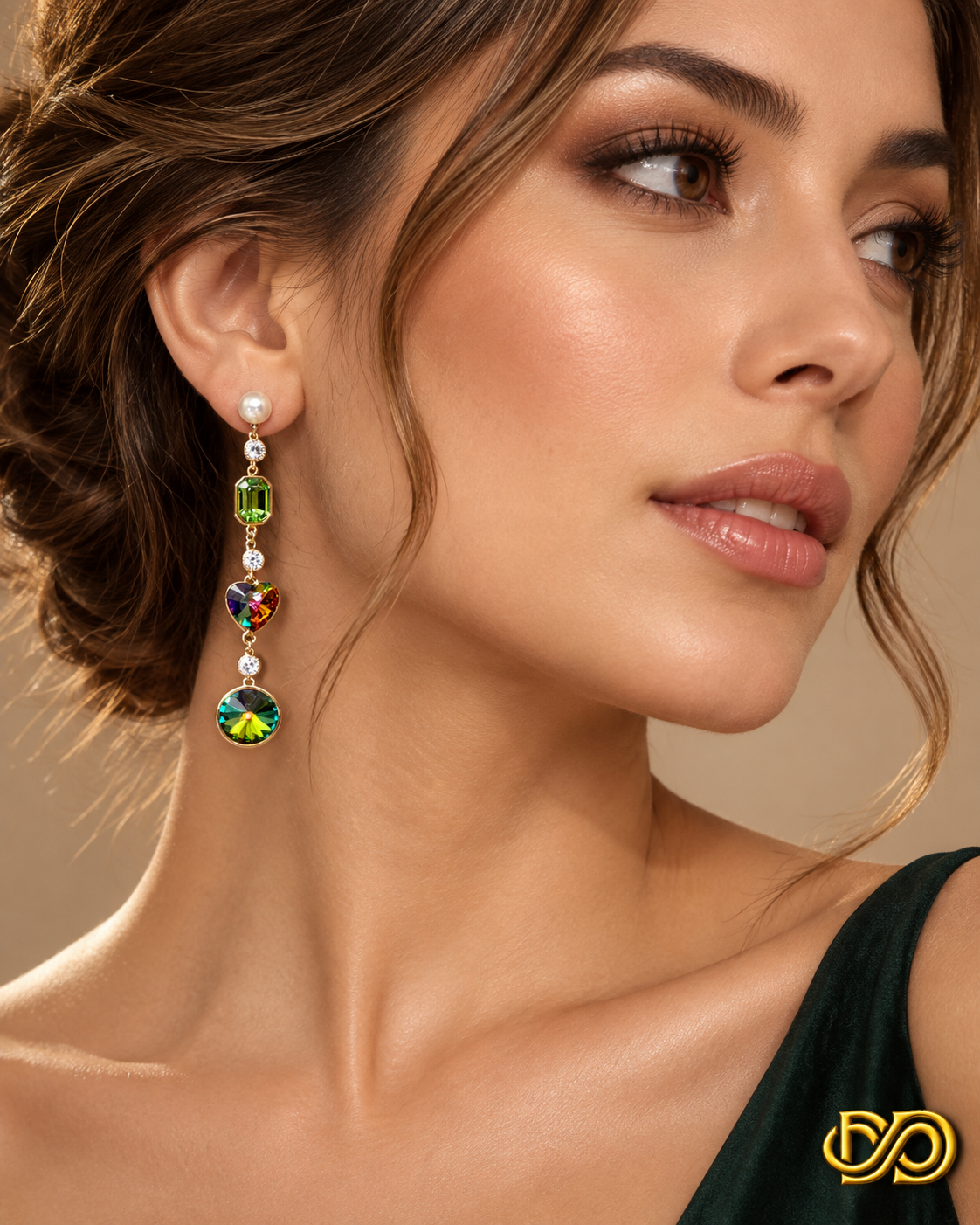 Pendientes Prisma Verde