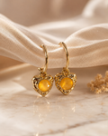 Pendientes Aurelia Miel · Chapado en Oro 14K