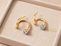 Pendientes Aurora Blue – Chapados en Oro 14K
