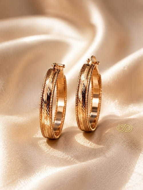 Pendientes de Aro Texturizados - Chapados en Oro 18K