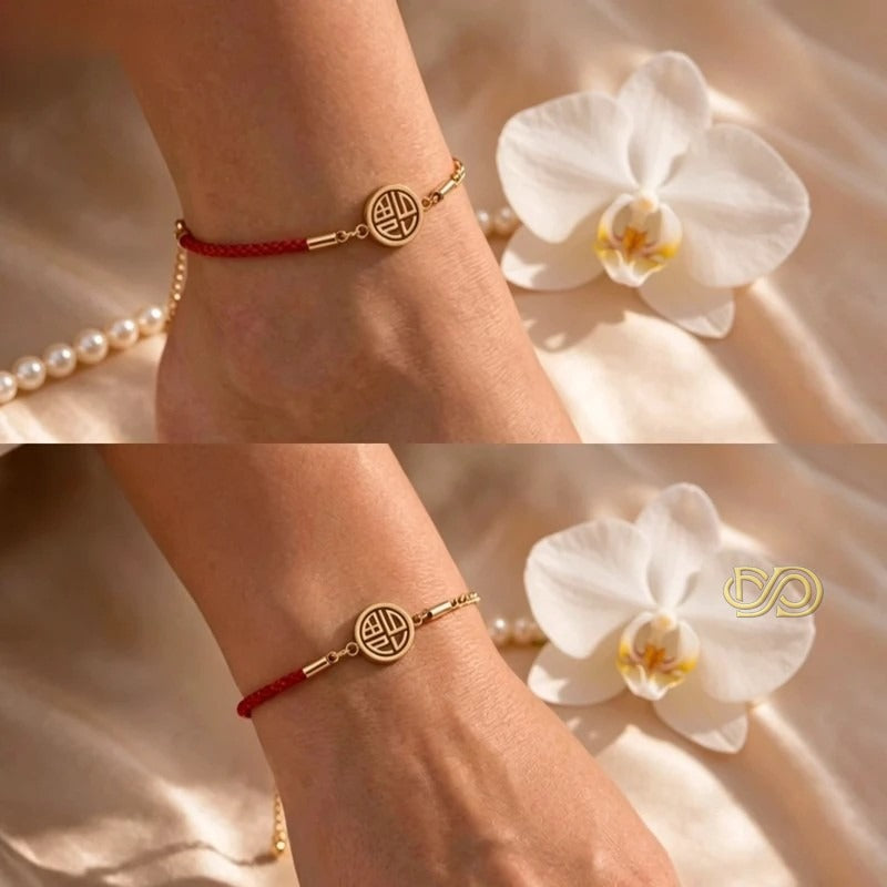 Pulsera/Tobillera minimalista en acero inoxidable chapada en oro 14K