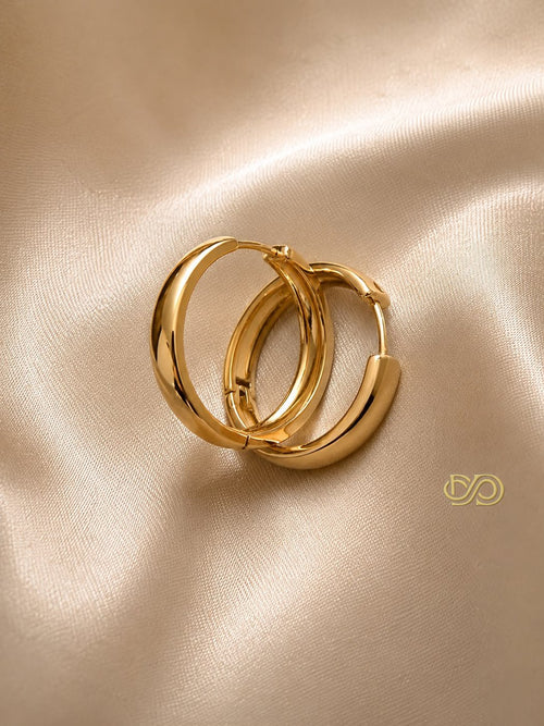 Pendientes de Aro Grueso Chapados en Oro 18K