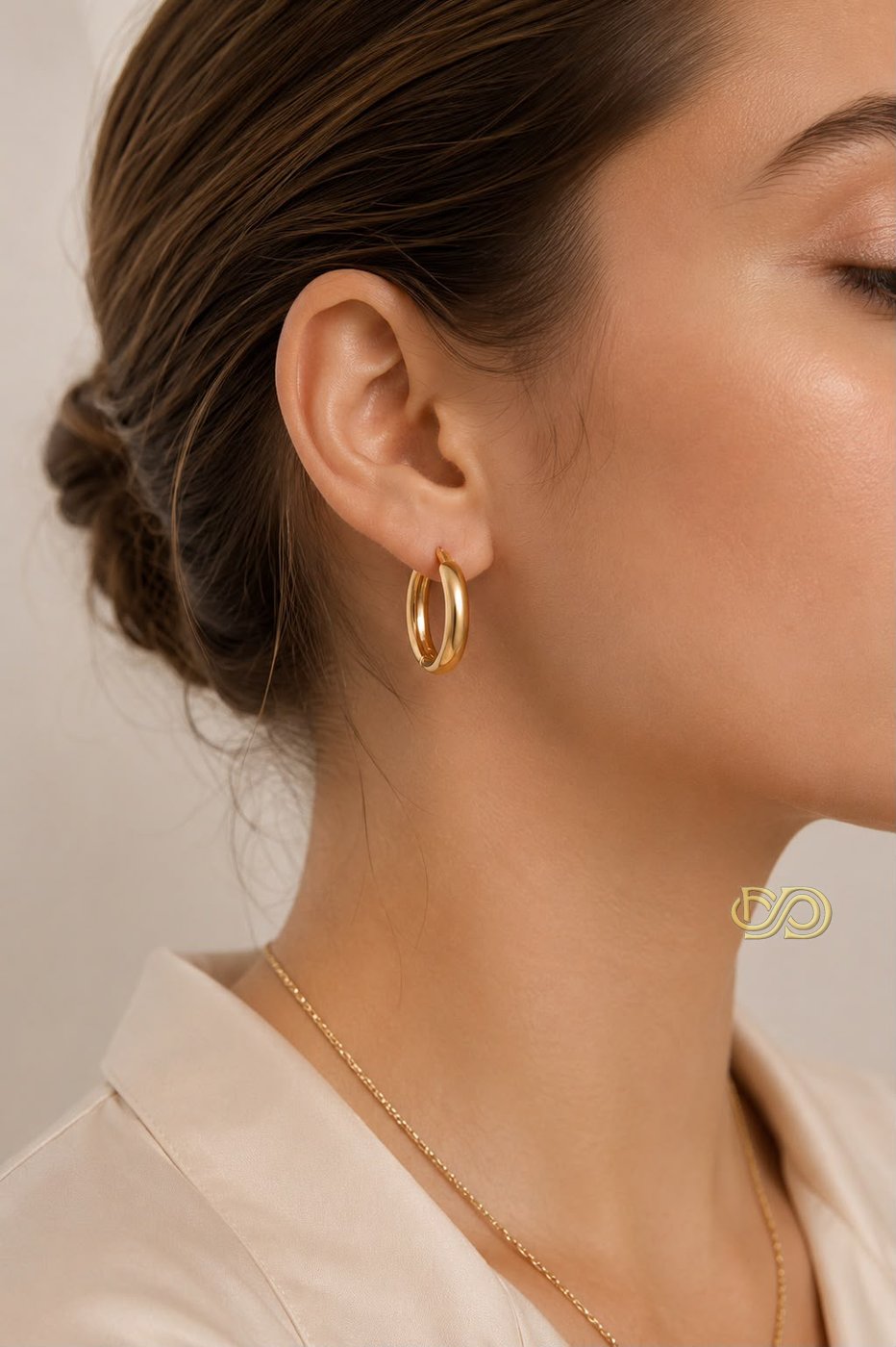 Pendientes de Aro Grueso Chapados en Oro 18K