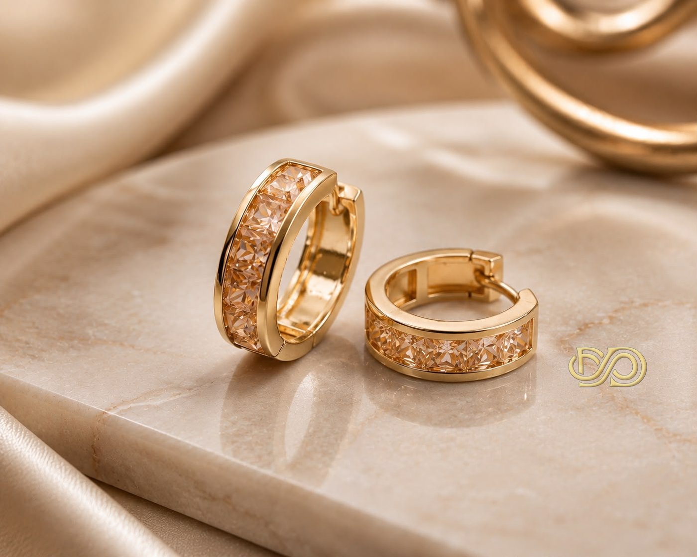 Pendientes Aura | Cristal Facetado Chapado en Oro 18K